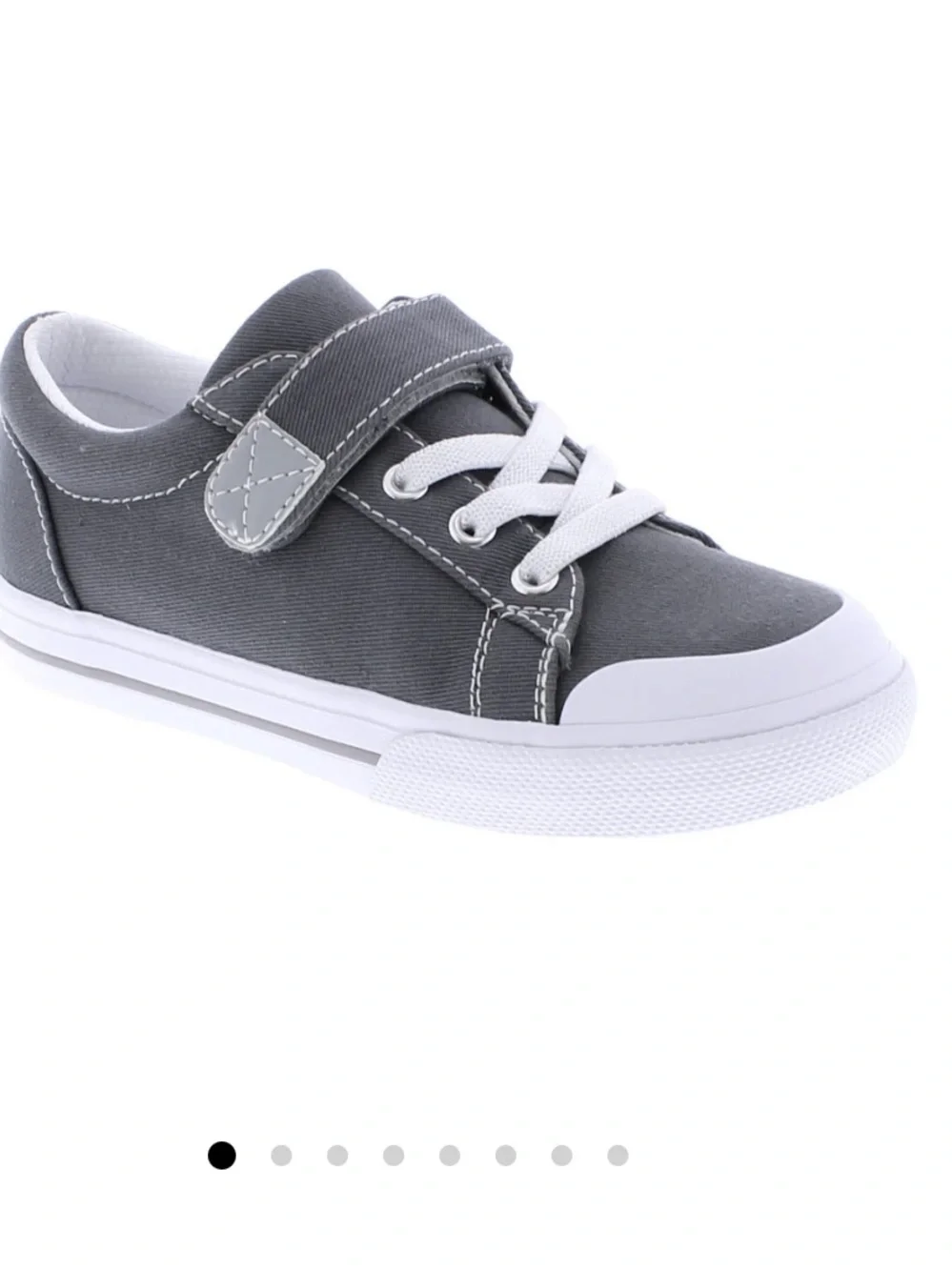 FootMates Gray Canvas Kids Sneakers with Velcro Strap size 5